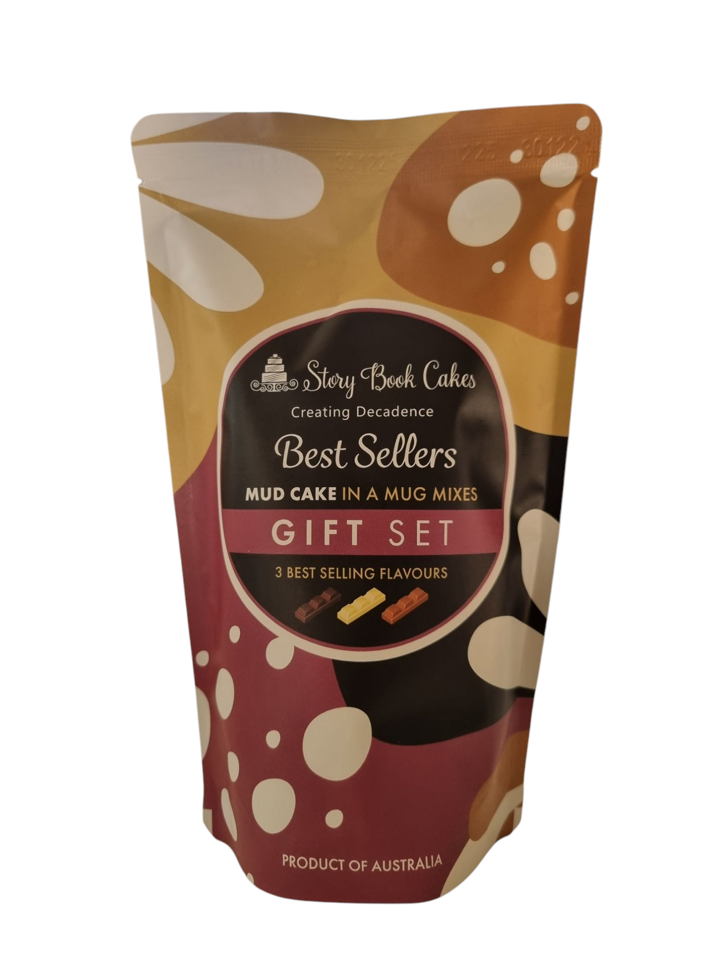 Story Book Cakes - Mug Mud Cake Mix (3 x 80g) - Chocolate (White and Milk) and Caramel