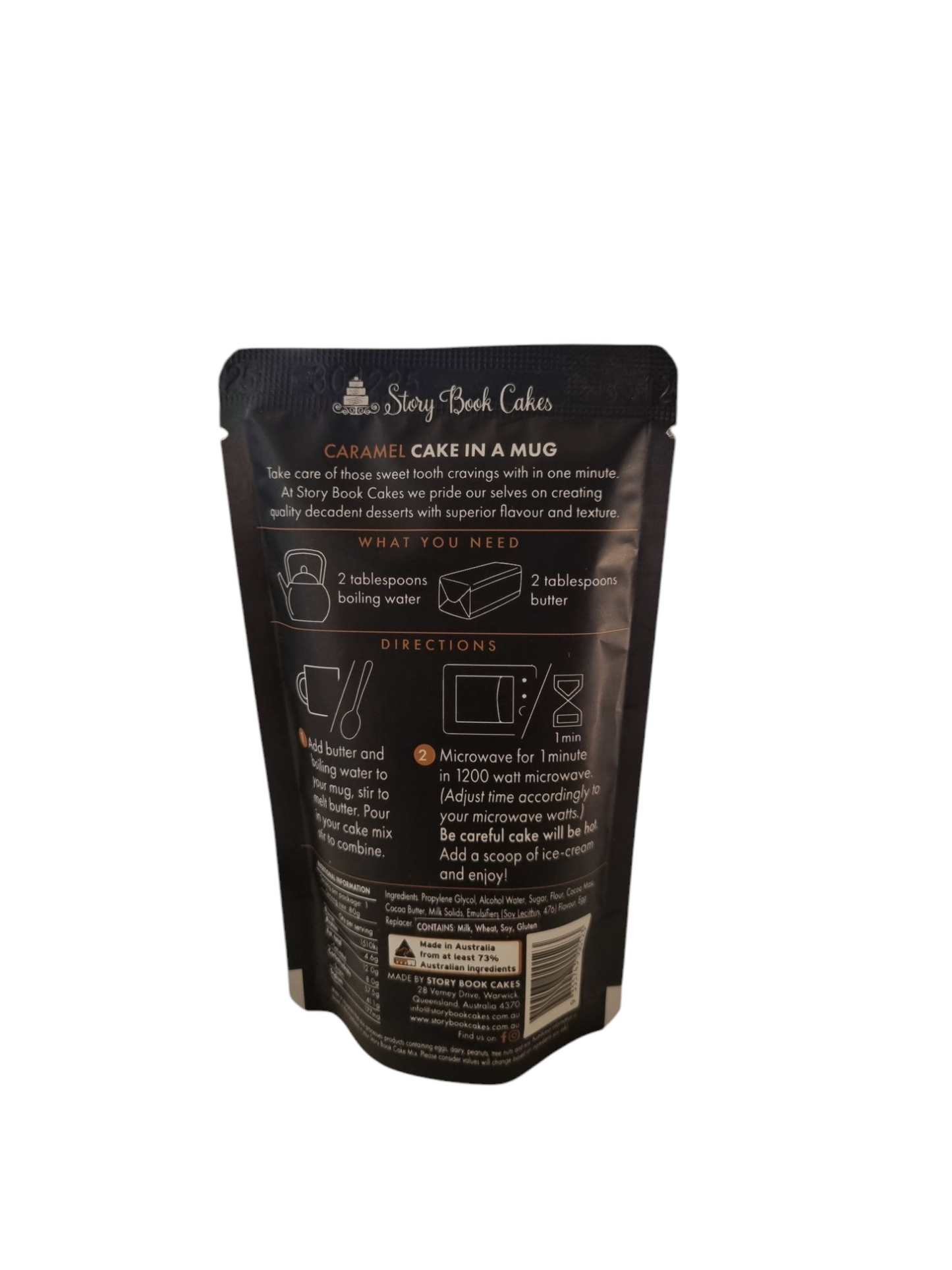 Story Book Cakes - Caramel Mud Cake - In a Mug (80g)