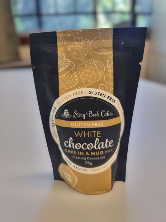 Story Book Cakes - Gluten Free - White Chocolate Mud Cake Mix - in a Mug (80g)