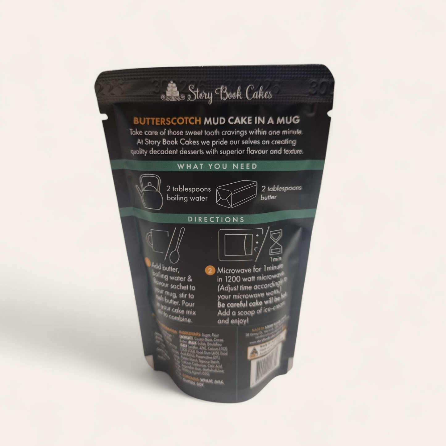 Christmas - Limited Edition - Story Book Cakes - Butterscotch Mud Cake - In a Mug (80g)