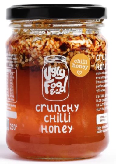 Ugly Food & Co - Gluten Free, Dairy Free, Nut Free, Vegan Friendly - Crunchy Chilli Honey (250g)