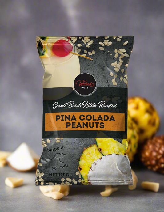 Wicked Nuts - SAVE 14% - Gluten Free, Dairy Free, Vegan - Pina Colada Peanuts - BB4 8th Nov 25
