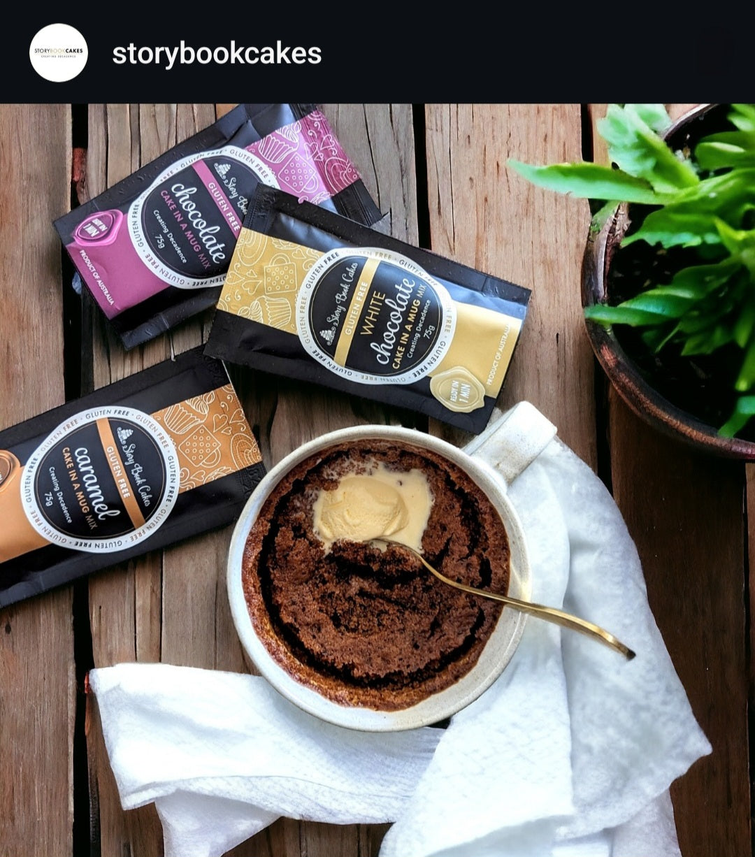 Story Book Cakes - Gluten Free - White Chocolate Mud Cake Mix - in a Mug (80g)