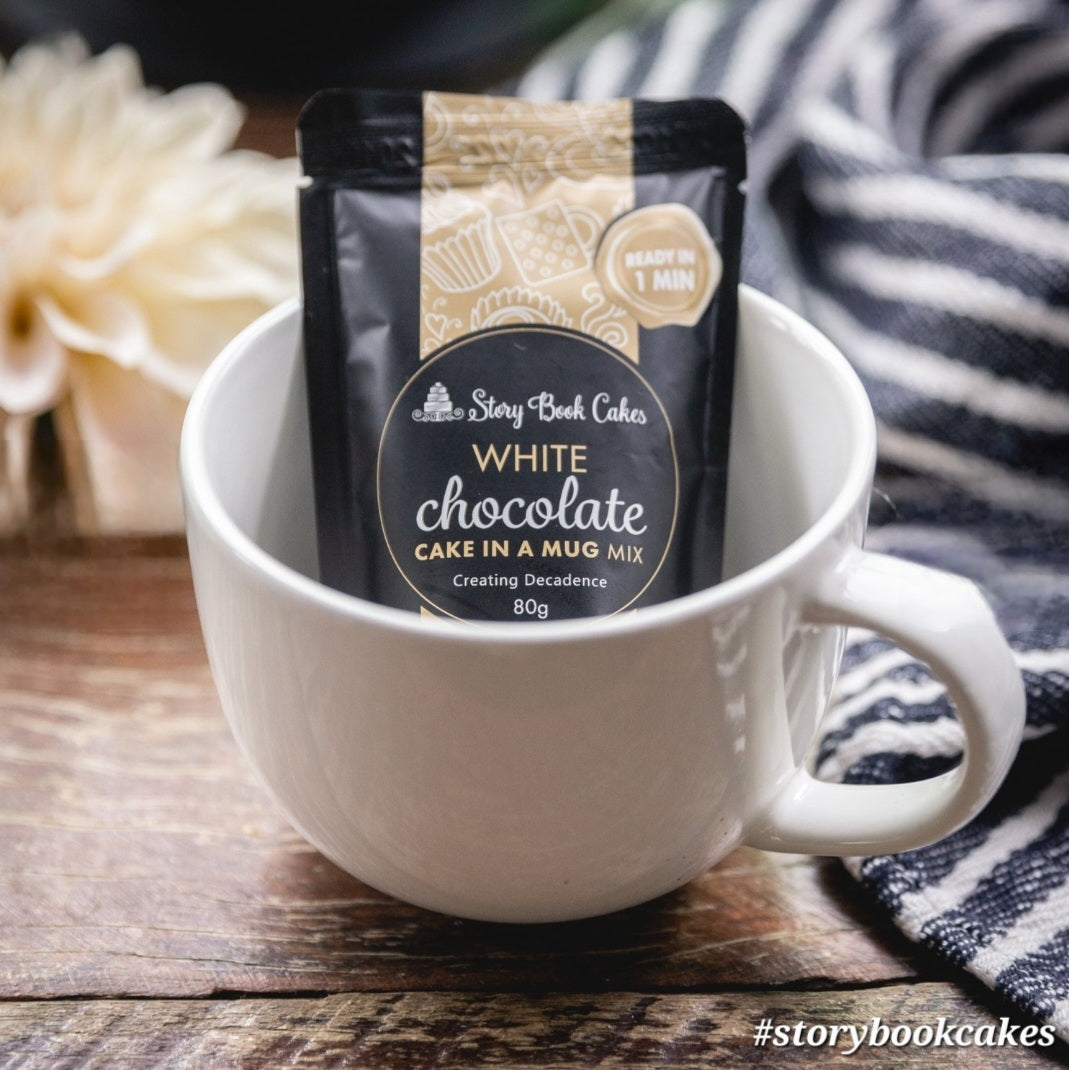 Story Book Cakes - White Chocolate Mud Cake - In a Mug (80g)