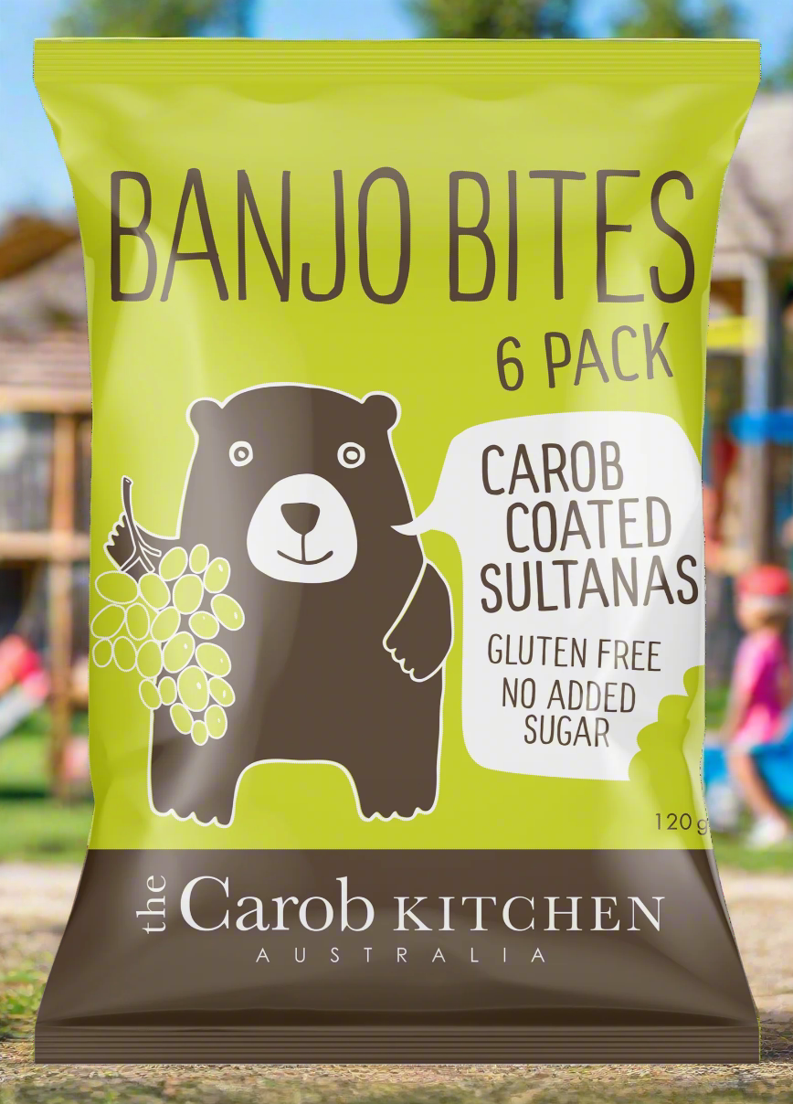 The Carob Kitchen - Banjo Bites Carob Sultanas Multi Pack - Gluten Free, No Added Sugar