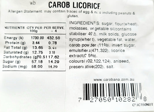 Carobana Carob Coated Licorice