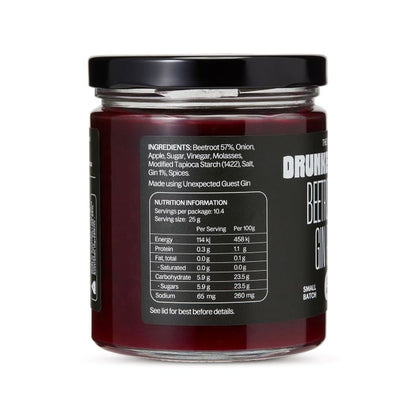 Drunken Sailor - Beetroot & Gin Relish (260g) - Gluten Free, Dairy Free, Vegan - Mild