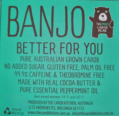 The Carob Kitchen - Banjo Bear (8 pack) - Healthy Caffeine-Free Kids Snack, Great for Lunchboxes! - - Gluten Free - No Added Sugar -Mint, Coconut & Milk