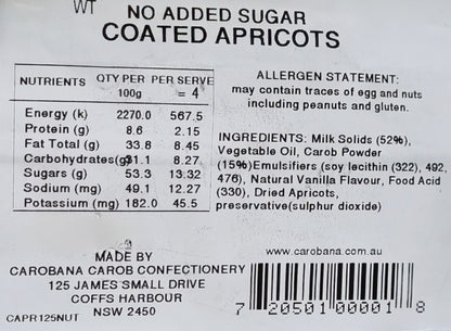 COATED APRICOTS  (No Added Sugar)