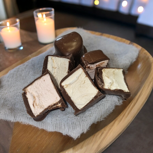 CAROB COATED MARSHMALLOWS