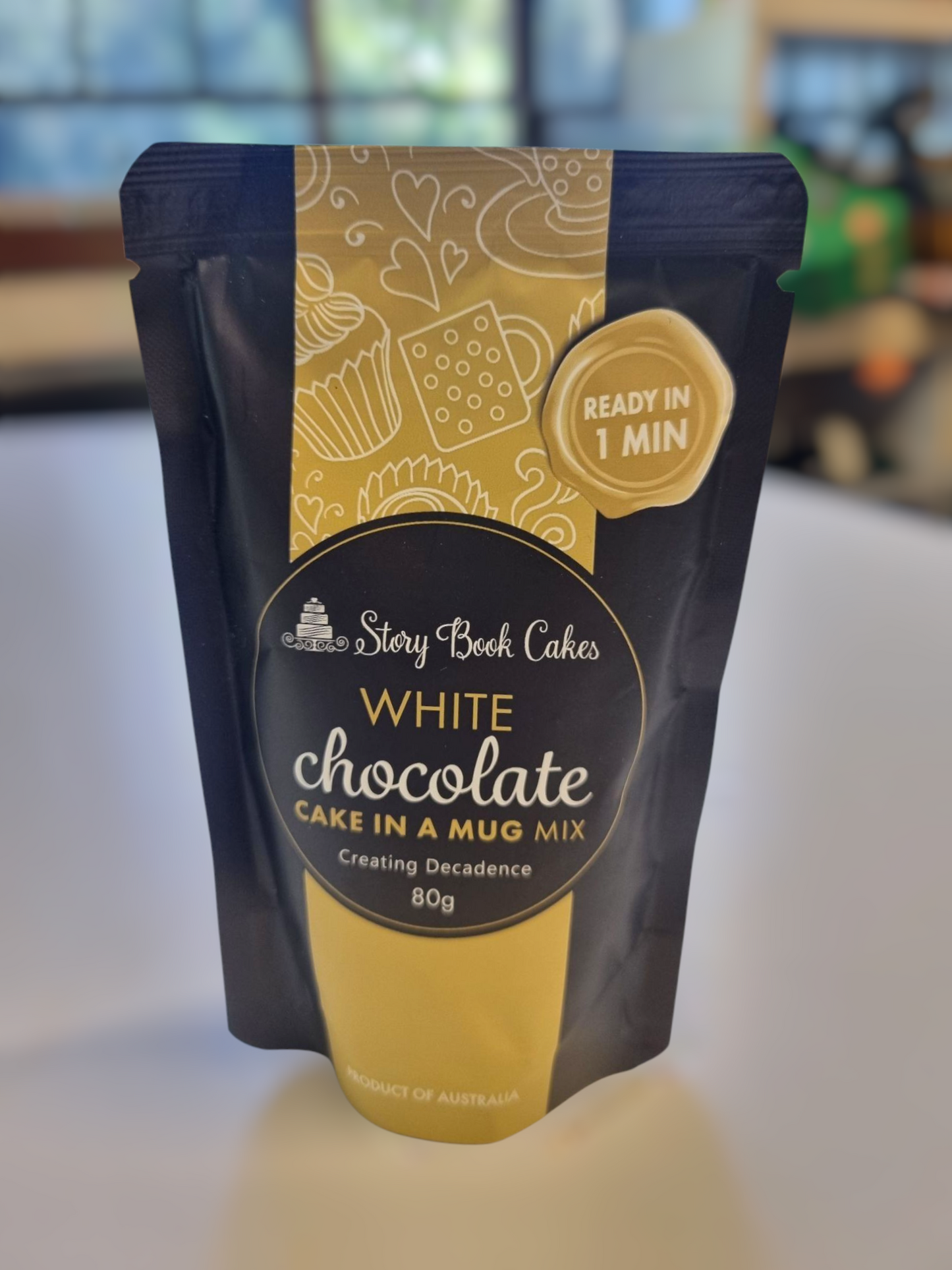 Story Book Cakes - White Chocolate Mud Cake - In a Mug (80g)