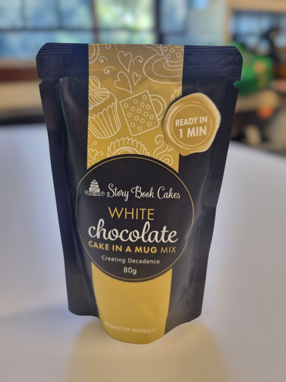Story Book Cakes - White Chocolate Mud Cake - In a Mug (80g)