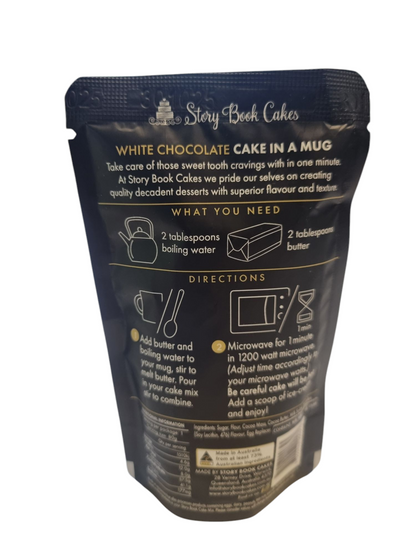 Story Book Cakes - White Chocolate Mud Cake - In a Mug (80g)