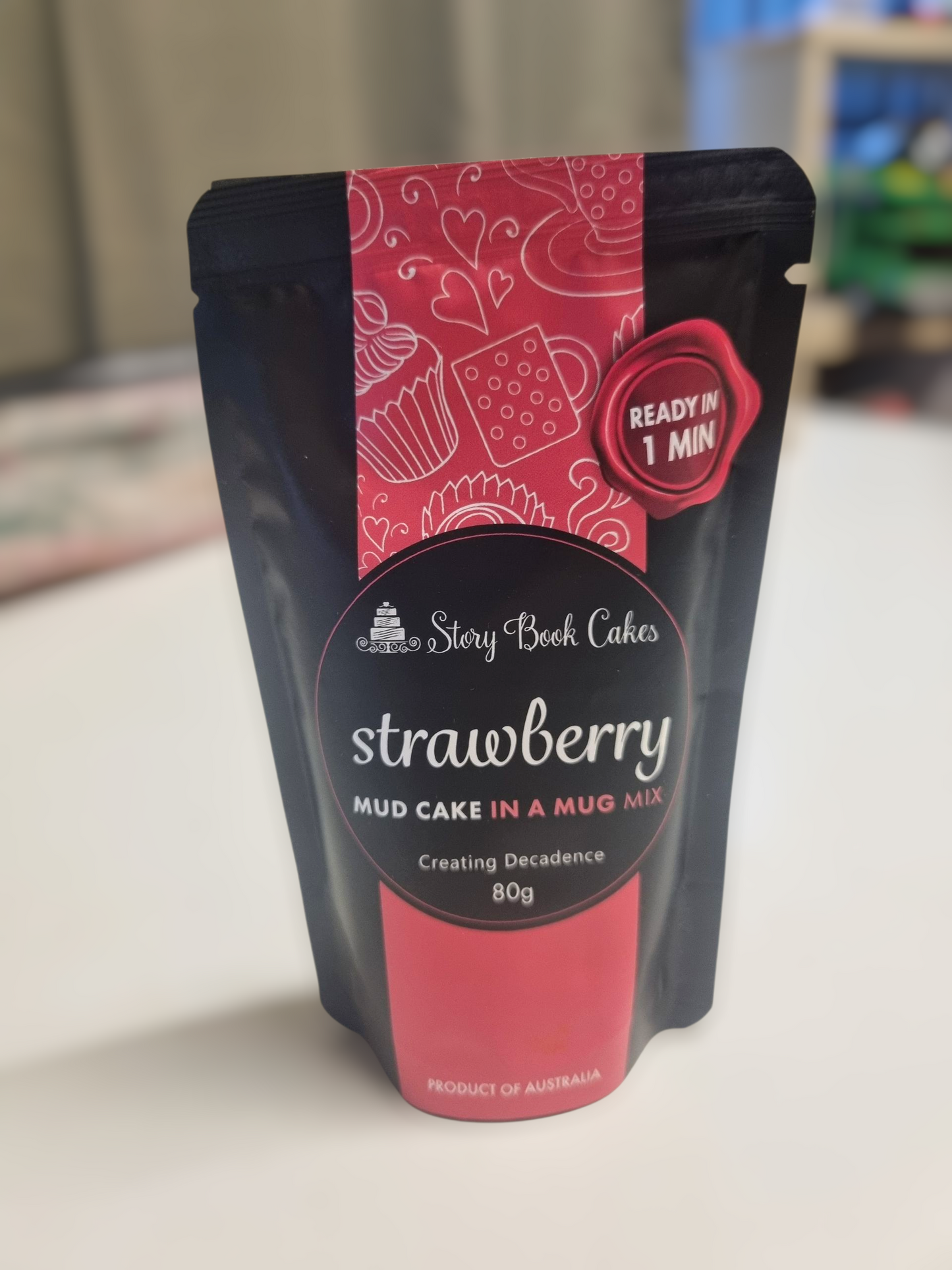 Story Book Cakes - Strawberry Mud Cake - In a Mug (80g)