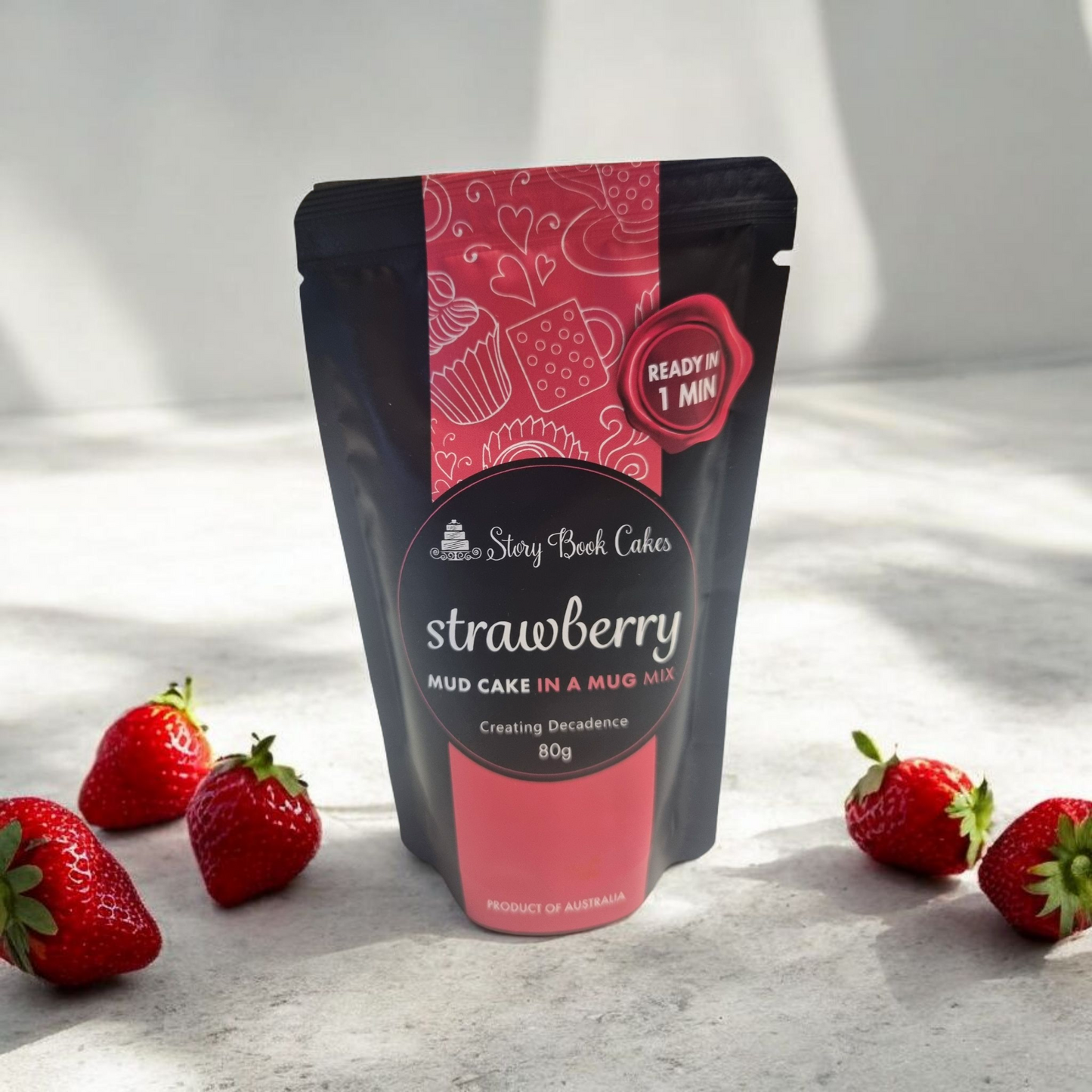 Story Book Cakes - Strawberry Mud Cake - In a Mug (80g)