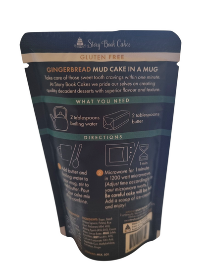 Christmas - Limited Edition - Gluten Free, Egg Free - Story Book Cakes - Gingerbread Mud Cake - In a Mug (75g)