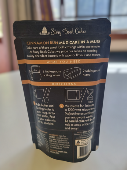 Story Book Cakes - Limited Edition - Cinnamon Bun Mud Cake - In a Mug (80g)