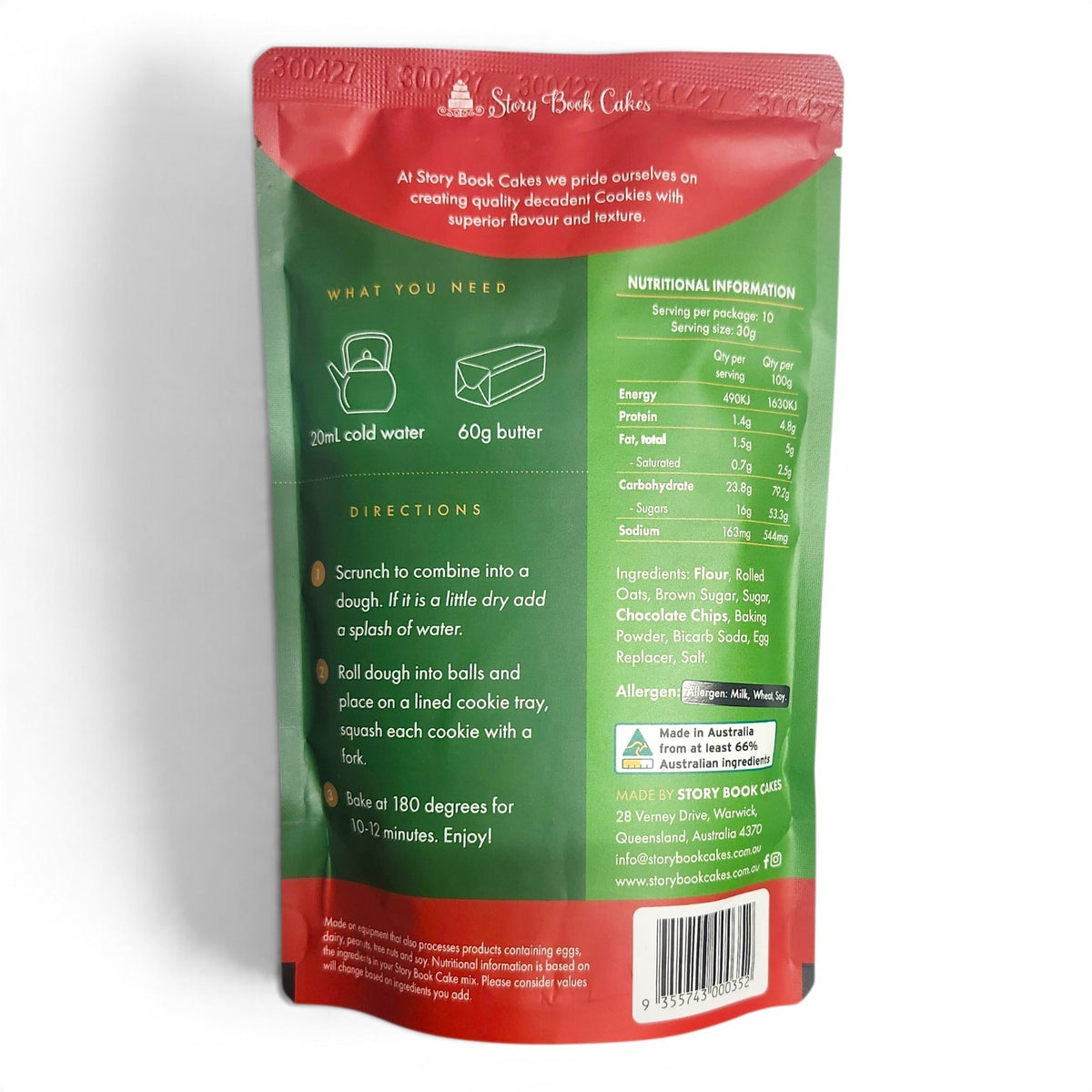 Christmas - Story Book Cakes - Santa Claus Cookie Mix (300g) - Quick n Easy - Kids Can Cook