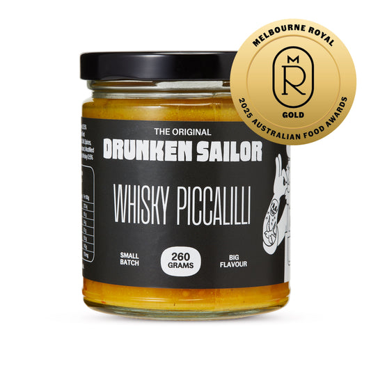 Drunken Sailor - Whiskey Piccalilli Relish (260g) - Gluten Free, Dairy Free, Vegan - Mild