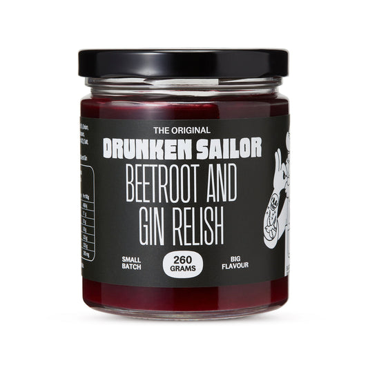Drunken Sailor - Beetroot & Gin Relish (260g) - Gluten Free, Dairy Free, Vegan - Mild