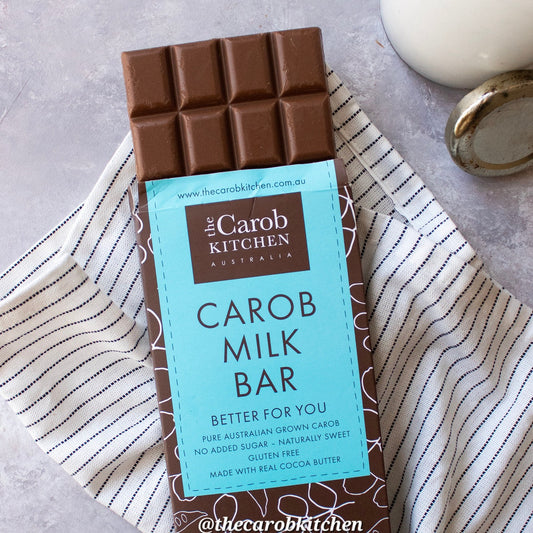The Carob Kitchen - Gluten Free, Diabetic Friendly, No Added Sugar - Milk Carob Bar (80g) by Krisp N Krunch