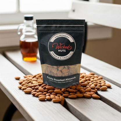 Wicked Nuts - Gluten Free, Dairy Free, Vegan - Maple & Vanilla Roasted Almonds
