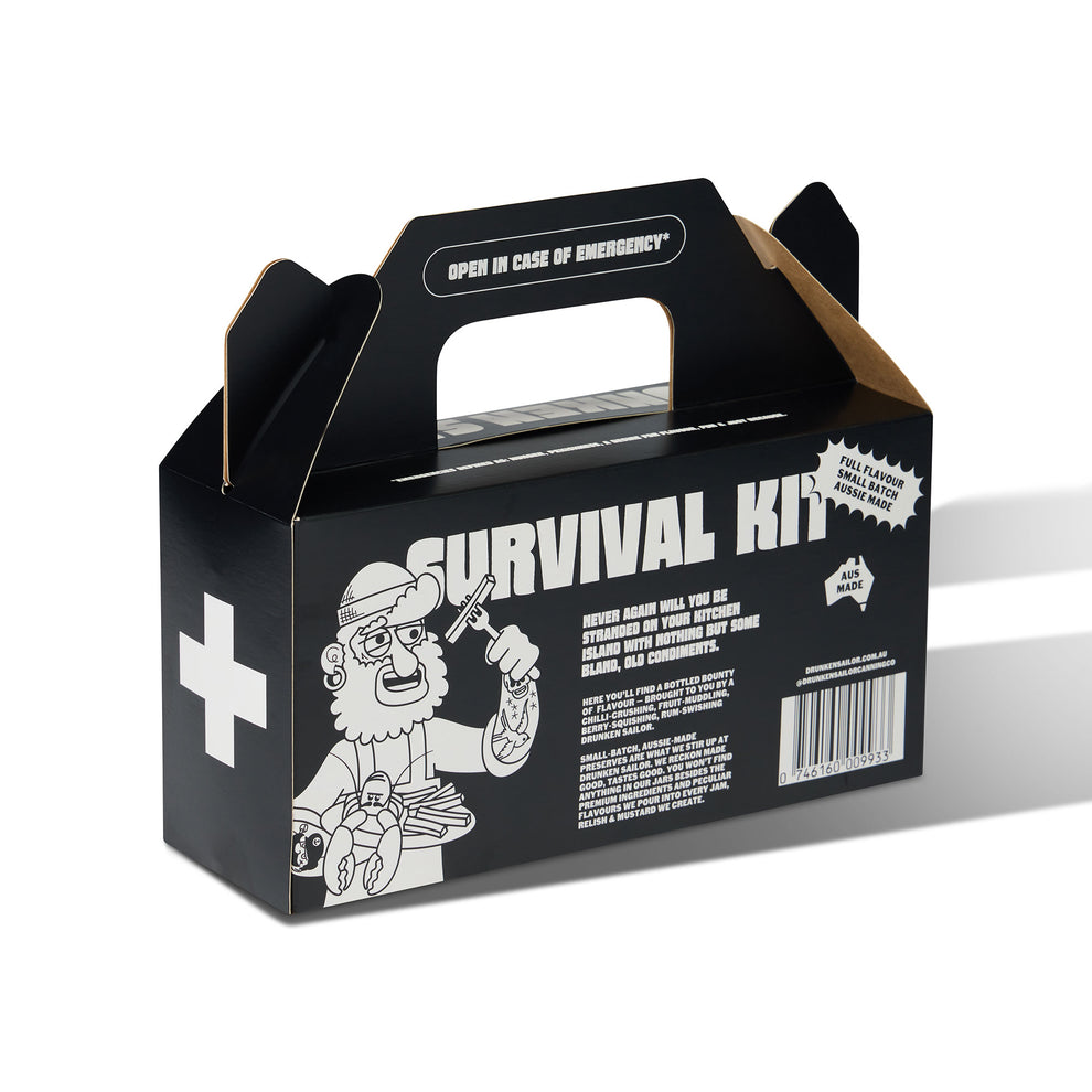 Drunken Sailor - Survival Gift Pack Box (Empty - Fits 3 x 260g jars) - Elevate your all-natural Relishes Gift