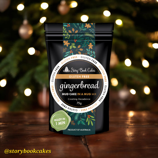 Christmas - Limited Edition - Gluten Free, Egg Free - Story Book Cakes - Gingerbread Mud Cake - In a Mug (75g)