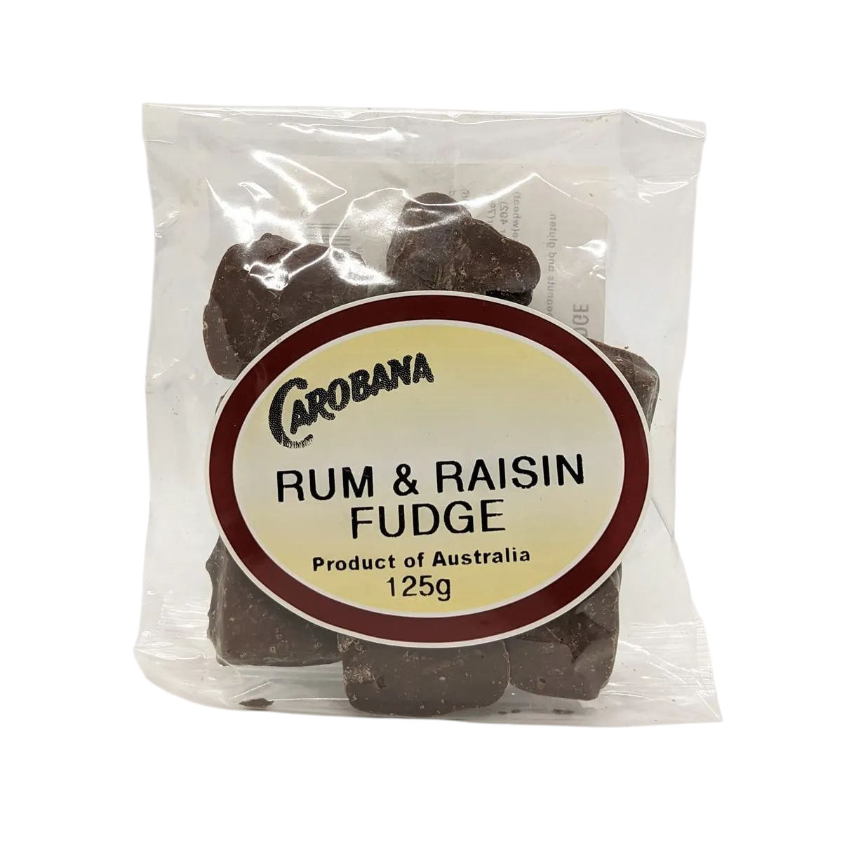 Carobana Rum N Raisin Carob Fudge (125g) - Save 10%