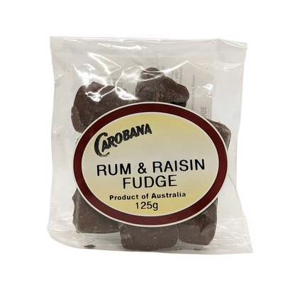 Carobana Rum N Raisin Carob Fudge (125g) - Save 10%