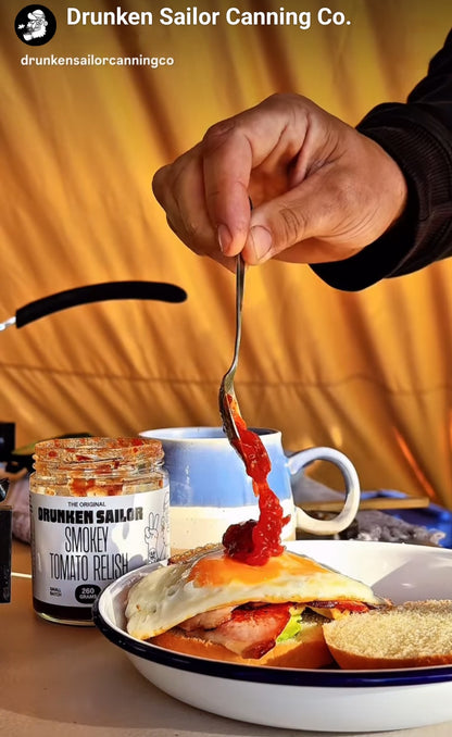 Drunken Sailor - Smokey Tomato Relish (260g) - Award Winning - Gluten Free, Dairy Free, Vegan