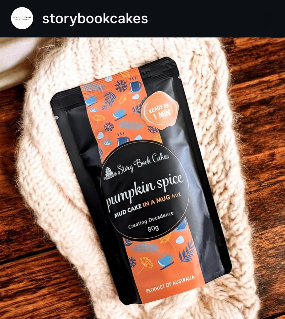 Story Book Cakes - Limited Edition - Pumpkin Spice Mud Cake - In a Mug (80g) - Egg Free