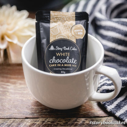 Story Book Cakes - White Chocolate Mud Cake - In a Mug (80g)
