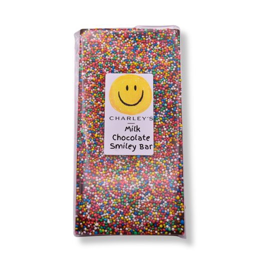 Charley's Smiley Hundreds & Thousands Milk Chocolate Bar (100g)