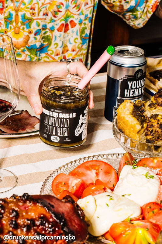 Drunken Sailor Canning Co. - Gluten Free, Dairy Free, Vegan - Jalapeno and Tequila Relish (260g)