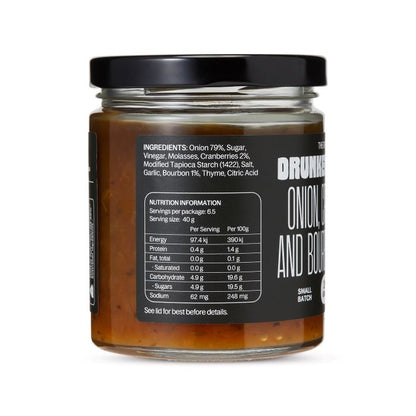 Drunken Sailor - Onion, Cranberry & Bourbon Relish (260g) - Award Winning - Gluten Free, Dairy Free, Vegan