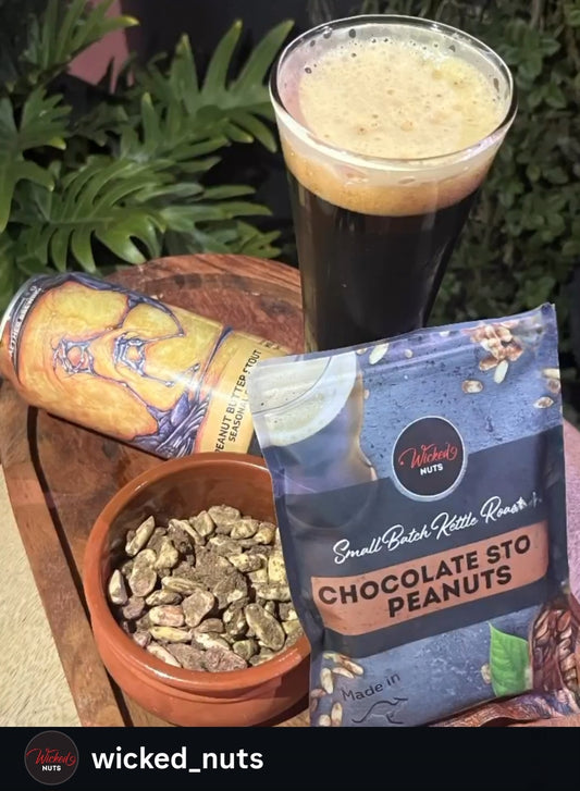 Wicked Nuts - Dairy Free, Vegan - Chocolate Stout Peanuts (120g)