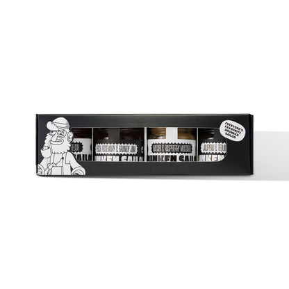 Drunken Sailor Gourmet Relish Mini Gift Pack 4-pack jars on a cheese board