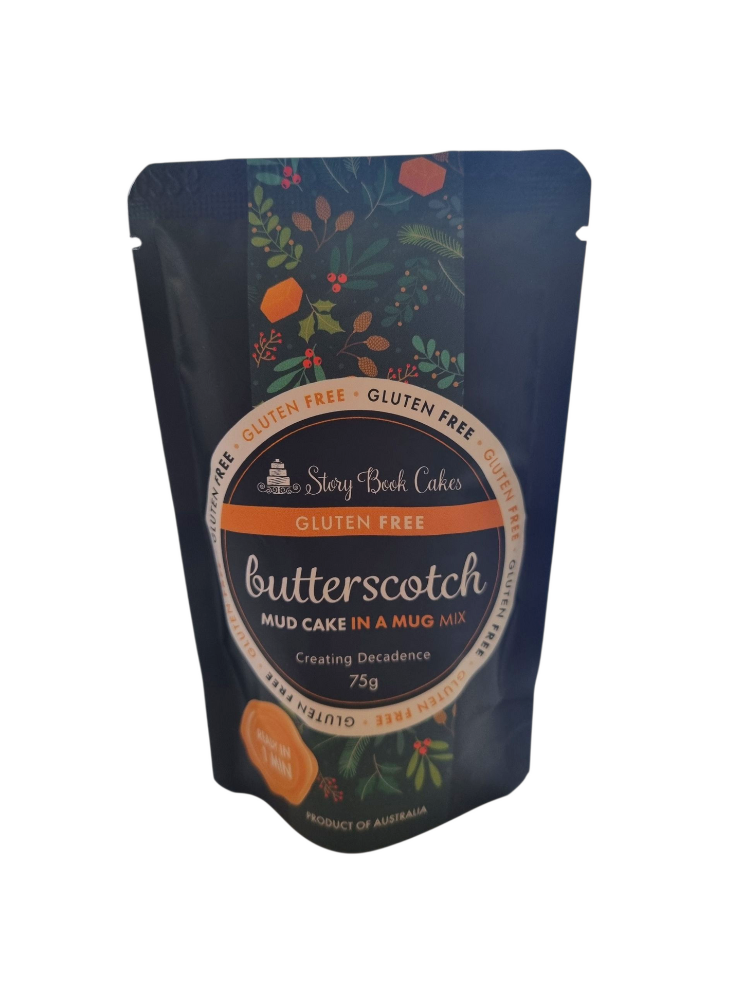 Christmas - Limited Edition - Gluten Free, Egg Free - Story Book Cakes - Butterscotch Mud Cake - In a Mug (75g)