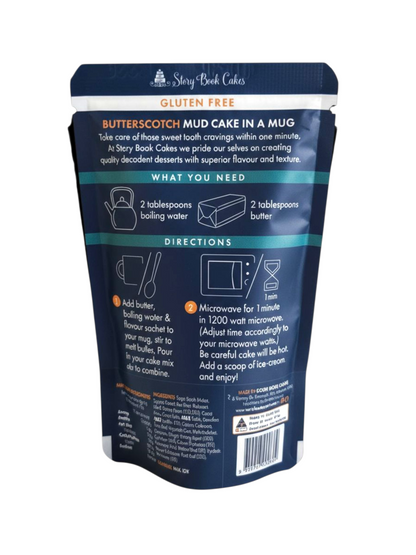 Christmas - Limited Edition - Gluten Free, Egg Free - Story Book Cakes - Butterscotch Mud Cake - In a Mug (75g)