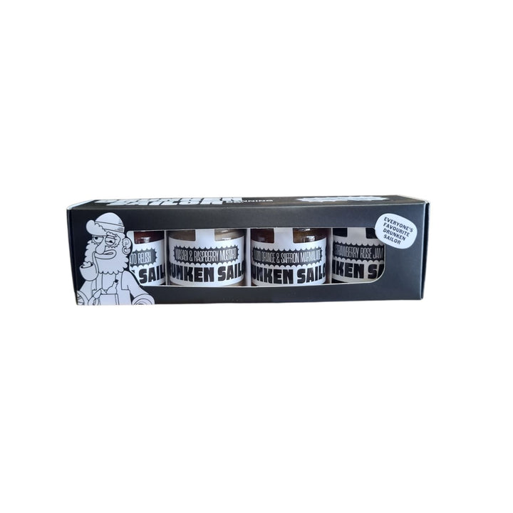 Drunken Sailor - Gourmet Mixed Jam and Relish Mini Taster Gift Pack (4 x 40g Sampler) - Gluten Free, Dairy Free, Vegan