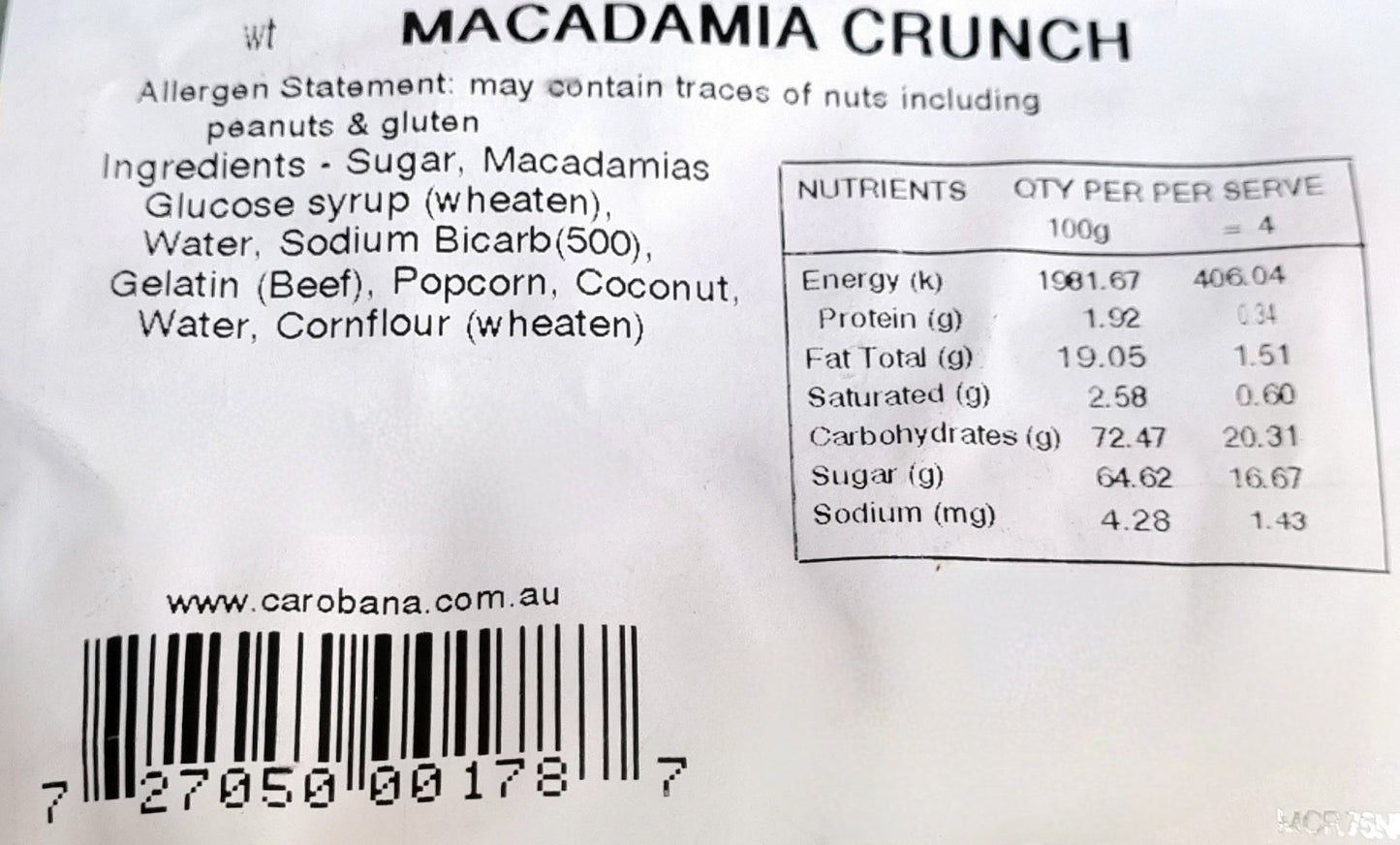 MACADAMIA CRUNCH