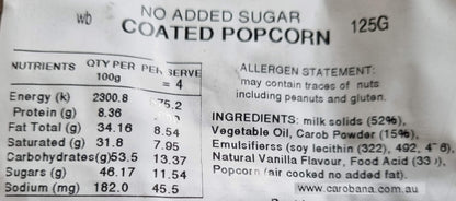 COATED POPCORN  (No Added Sugar)